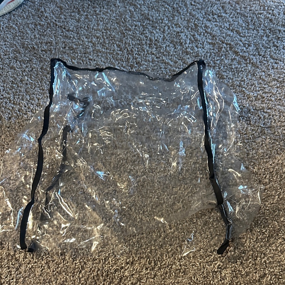 Transparent Women's Bag with Black Trim